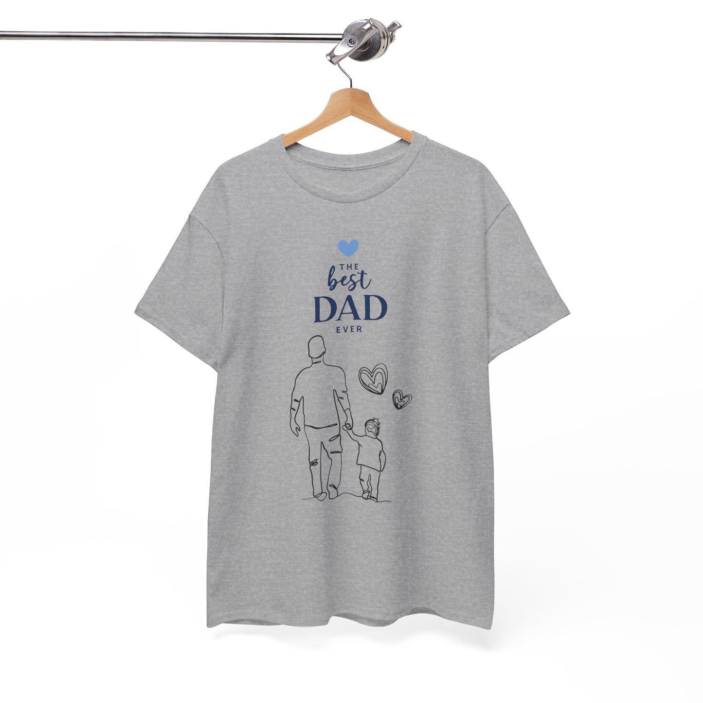 Best Dad Ever Unisex Heavy Cotton Tee, Father's Day Gift, Dad Shirt, Family Gift, Cute Parent Tee, Casual Wear