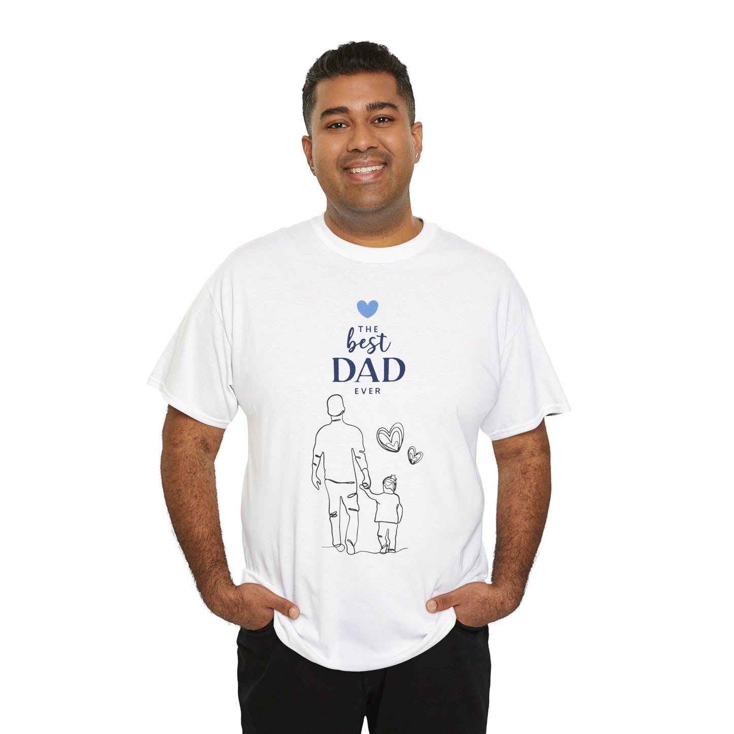 Best Dad Ever Unisex Heavy Cotton Tee, Father's Day Gift, Dad Shirt, Family Gift, Cute Parent Tee, Casual Wear
