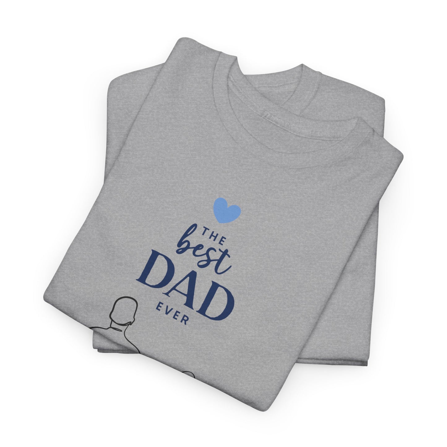 Best Dad Ever Unisex Heavy Cotton Tee, Father's Day Gift, Dad Shirt, Family Gift, Cute Parent Tee, Casual Wear