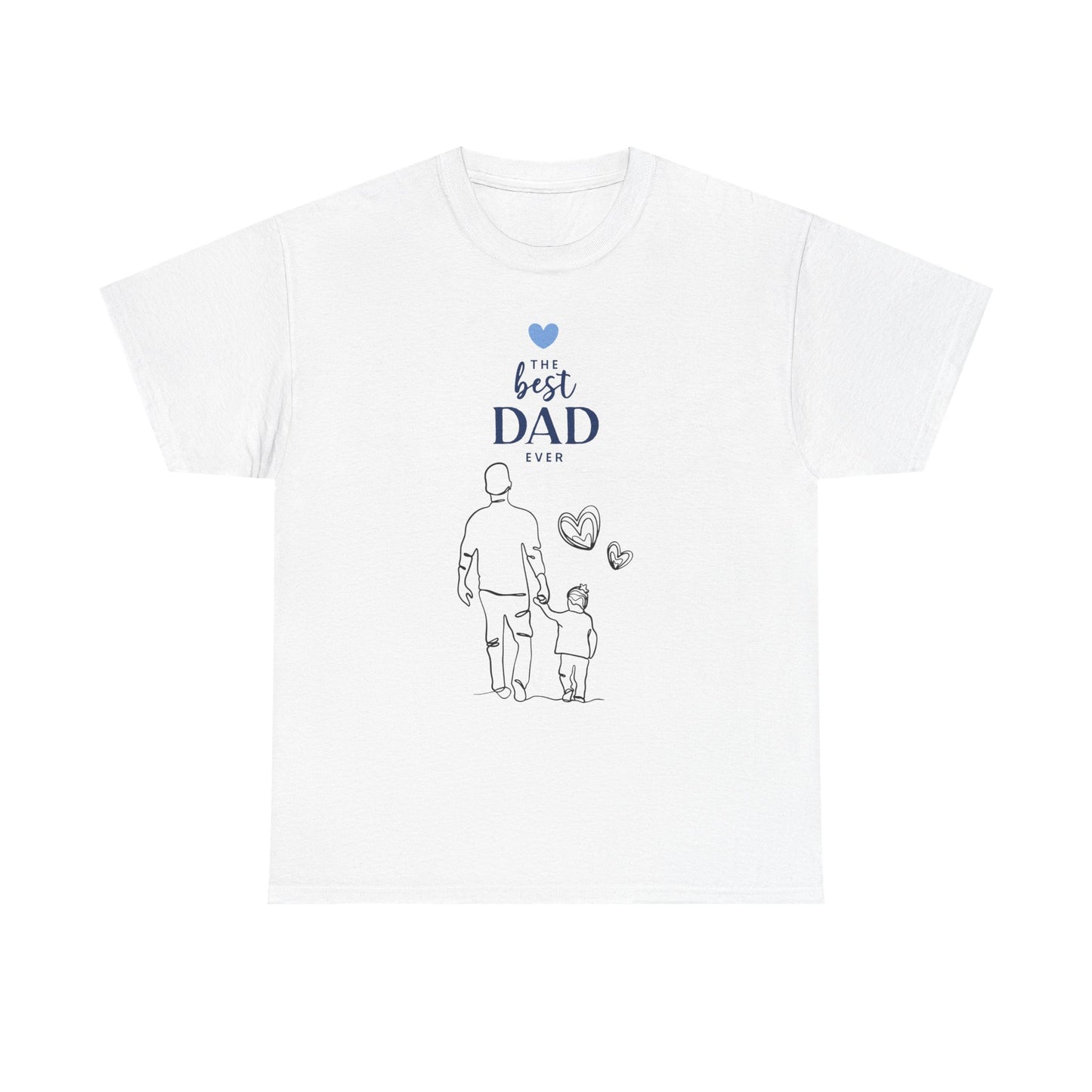 Best Dad Ever Unisex Heavy Cotton Tee, Father's Day Gift, Dad Shirt, Family Gift, Cute Parent Tee, Casual Wear