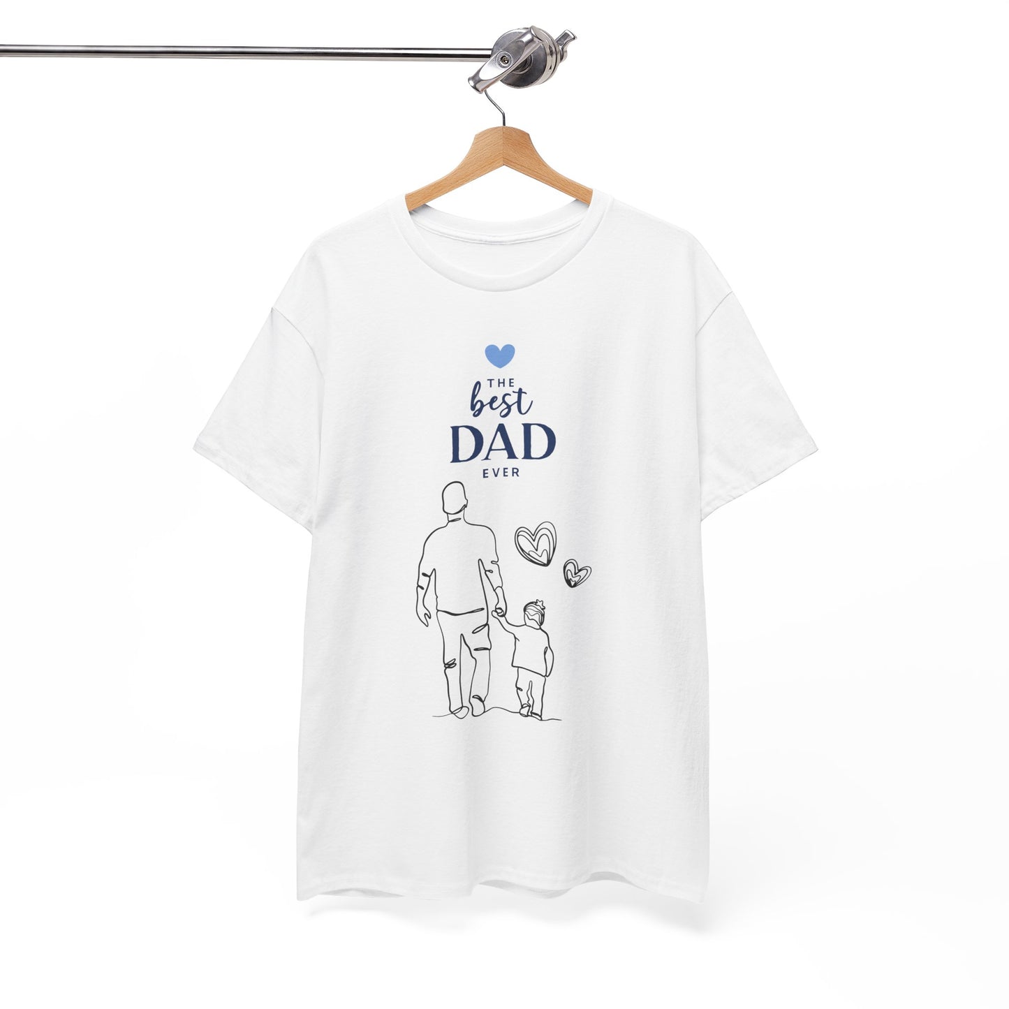 Best Dad Ever Unisex Heavy Cotton Tee, Father's Day Gift, Dad Shirt, Family Gift, Cute Parent Tee, Casual Wear