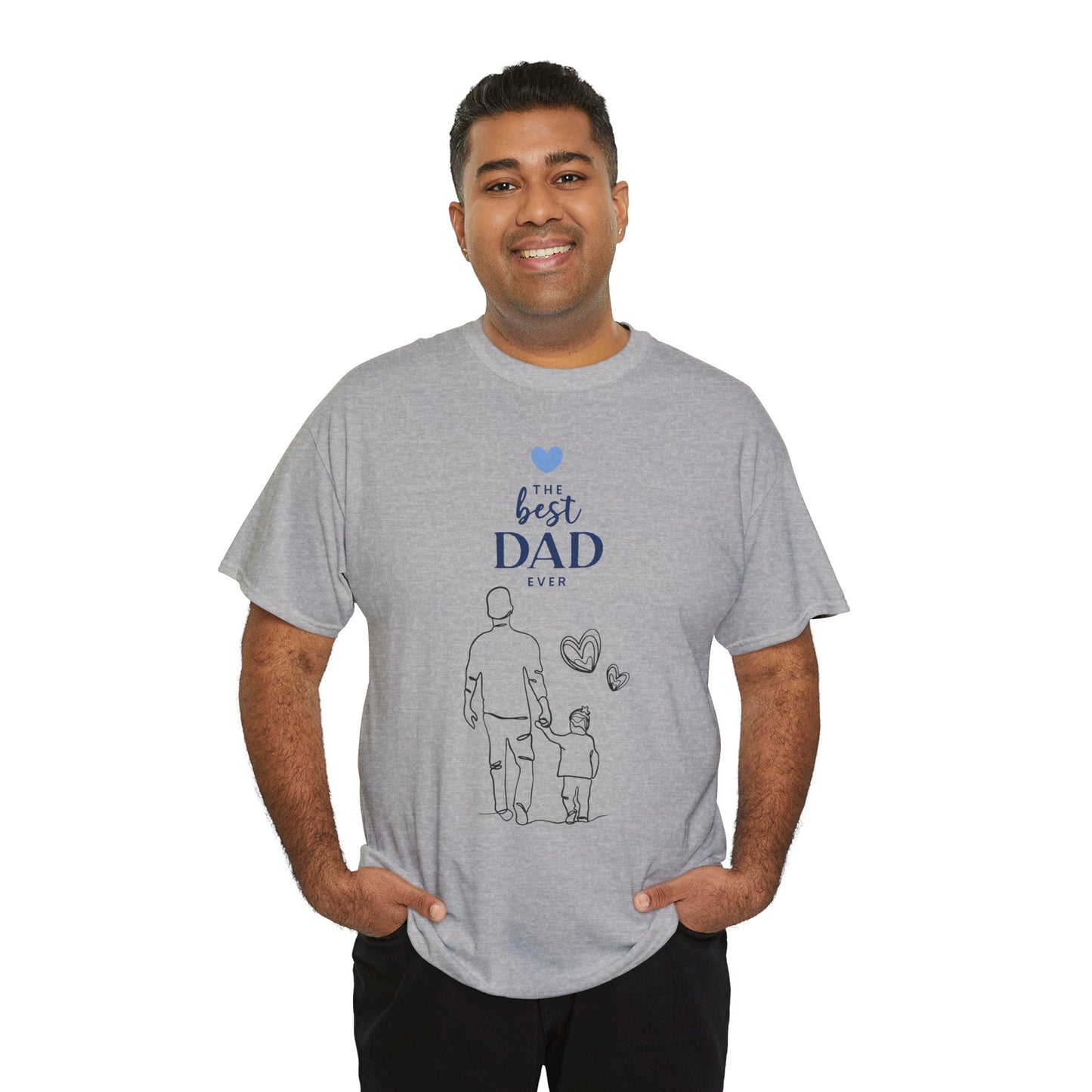 Best Dad Ever Unisex Heavy Cotton Tee, Father's Day Gift, Dad Shirt, Family Gift, Cute Parent Tee, Casual Wear
